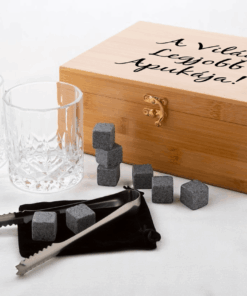 Luxus whisky szett bambusz dobozban